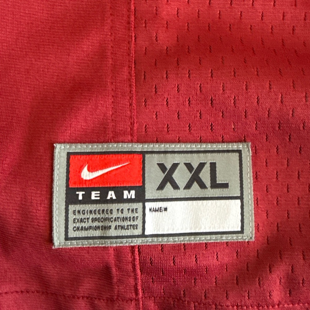 Nike Men's Crimson Jersey with White Number - Picture 3 of 7